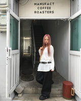 Heart denim pants