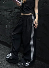 Silver Edge Line Wide-Leg Pants