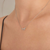 [(G)I-DLE Minnie, Jung Yonghwa Worn] Glam Interlock Stone Setting 925 Silver Necklace N037-01H