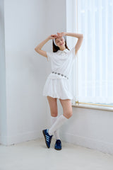 SOFT CURVE COLLAR T-SHIRT