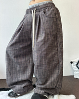 PINTUCK BANDING COTTON DENIM LONG PANTS 🩵🩷🤎3COLOR