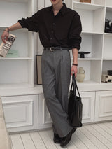 メットボカシベルボトムワイドスラックス