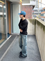 Kane Teen ウォッシュ加工ワイドデニムパンツ 2C