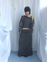 フェミニンフラットネックロングTシャツ