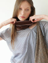 Knit Hat&Neck Warmer_Brown