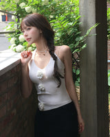 [♡MADE♡] bali corsage on halter top