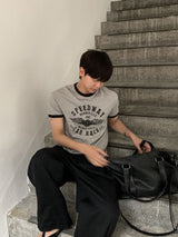 [Shoulder +3cm] ウェイマッスルフィットリンガーショートスリーブTシャツ