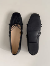 Cross-banding Mary Jane flat shoes