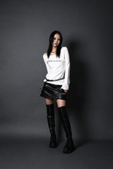 アンジップドロゴTシャツ #ホワイト