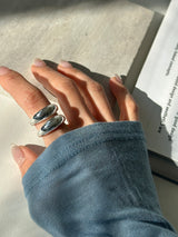[925silver] Double bold layer ring