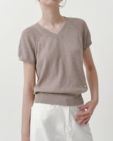 [MADE] New oven V-neck linen short sleeve knit