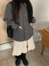 [unisex] Higgem Wool Collar Half Coat