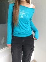 Saint Cross Lettering Long-Sleeve (4C)