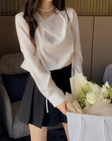 Saret Drapre Tie Blouse