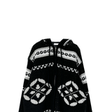 nordic knit hood zip-up