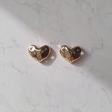 オリビアハートピアス-金