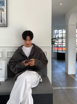 Cant Hachi Warm Knit Hooded Zip-Up