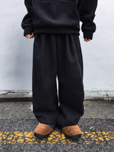 [SET] ママンゴールデンプルオーバーフーディー + ピンタックワイドパンツ 4C
