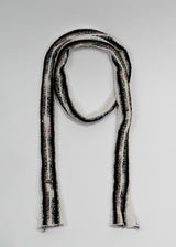 Knit Long Muffler_Ivory&Black