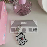 puppy acrylic keyring