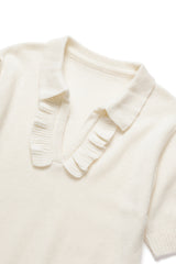 Vanilla frill knit_ivory