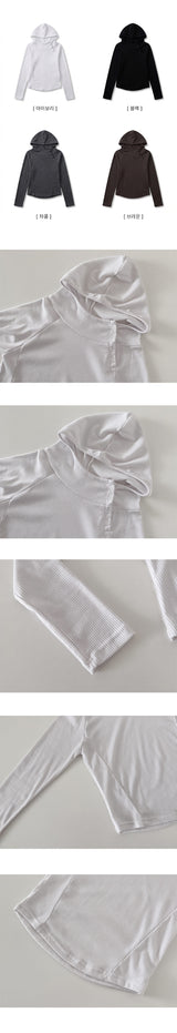  Poder Diagonal Snap High Neck Hoodie
