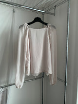 cheek ribbon blouse (2 colors)