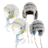 Handmade Crochet Cozy Puppy Ear Hat & Star Ear Warmers
