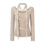 Mabel Asymmetric Lace Top