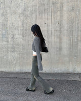 ニットホッククロップカーディガン