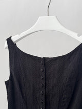 Black lace flare sleeveless dress