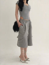 Cubic Bermuda pants