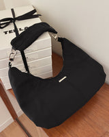 Coated nylon hobo bag
