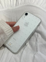 dot phonecase 반투명 도트 땡땡이 케이스 white