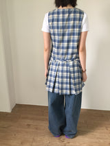 Low Check Pleated Dress (2color)