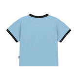 Purrfect Peace Ringer Crop T-Shirt_Sky Blue