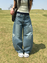 カービークラックカーブドデニムパンツ (1c)
