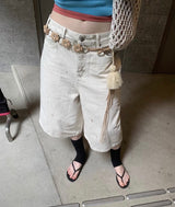 Flower strap layered belt(2color)