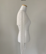 jandaru lace bolero cardigan (white)