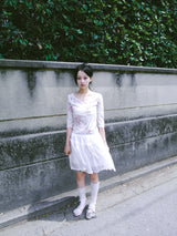 VINTAGE ROSE 3/4 T-SHIRT IVORY