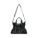 COR FRONT DOUBLE BELTED LEATHER TOTE BAG UNISEX