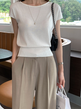 Aday Cap Sleeve Sleeve Knit Sleeveless Top / 5 Colors
