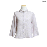 (2color) Embossed Ditsy Flower Bracelet Shirt