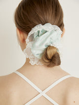 BIG LACE SCRUNCHIE - OLIVE