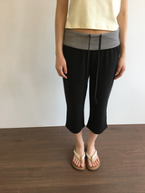 Over-banded Capri Pants (3color)