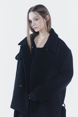 アンバーベルトダブルコート black