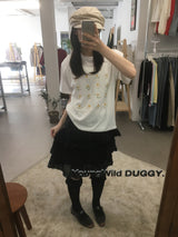 ローザ アシンメトリカル フリル スカート (3color)