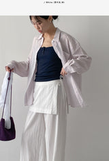 Euro Wrap Nylon Wide Pants