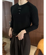 [MUSCLE FIT] Shoulder golgi henry neck sleeves(2color)