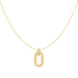 [worn by kim heejae] gold oval hoop 14k gold plating + 925 silver necklace N062-01G